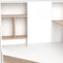 Function Plus Corner Desk with multi-functional unit In White and Oak
